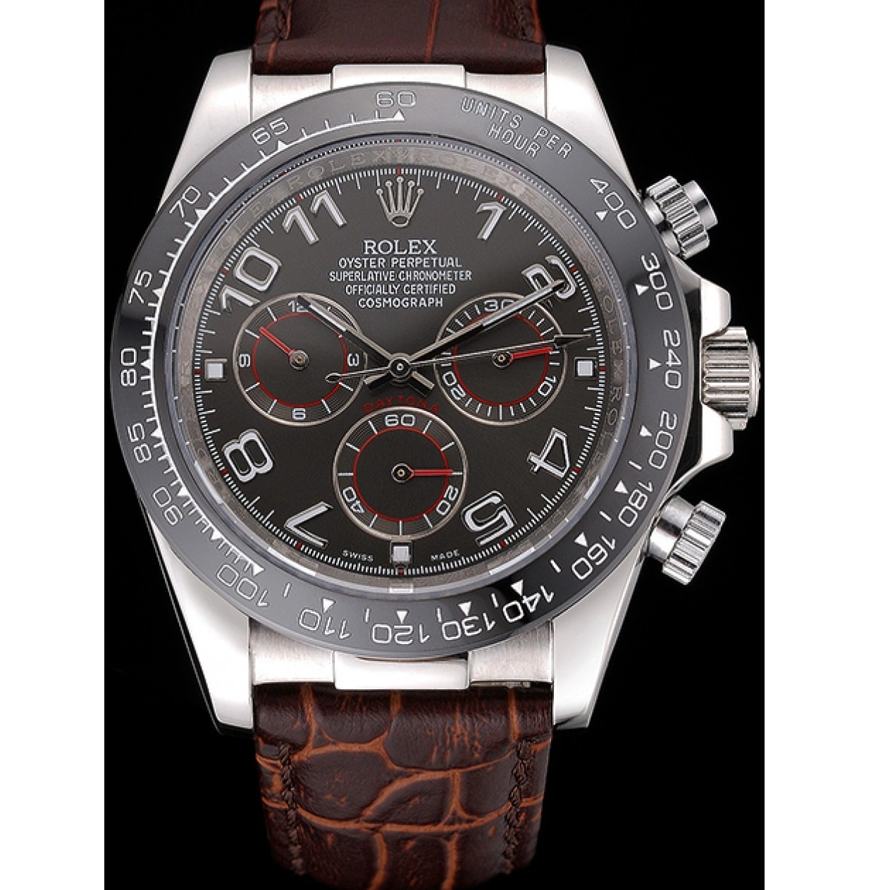 Racing Case Dial Bracelet Daytona Stainless Leather Rolex Steel 622632 Cosmograph Grey 0621